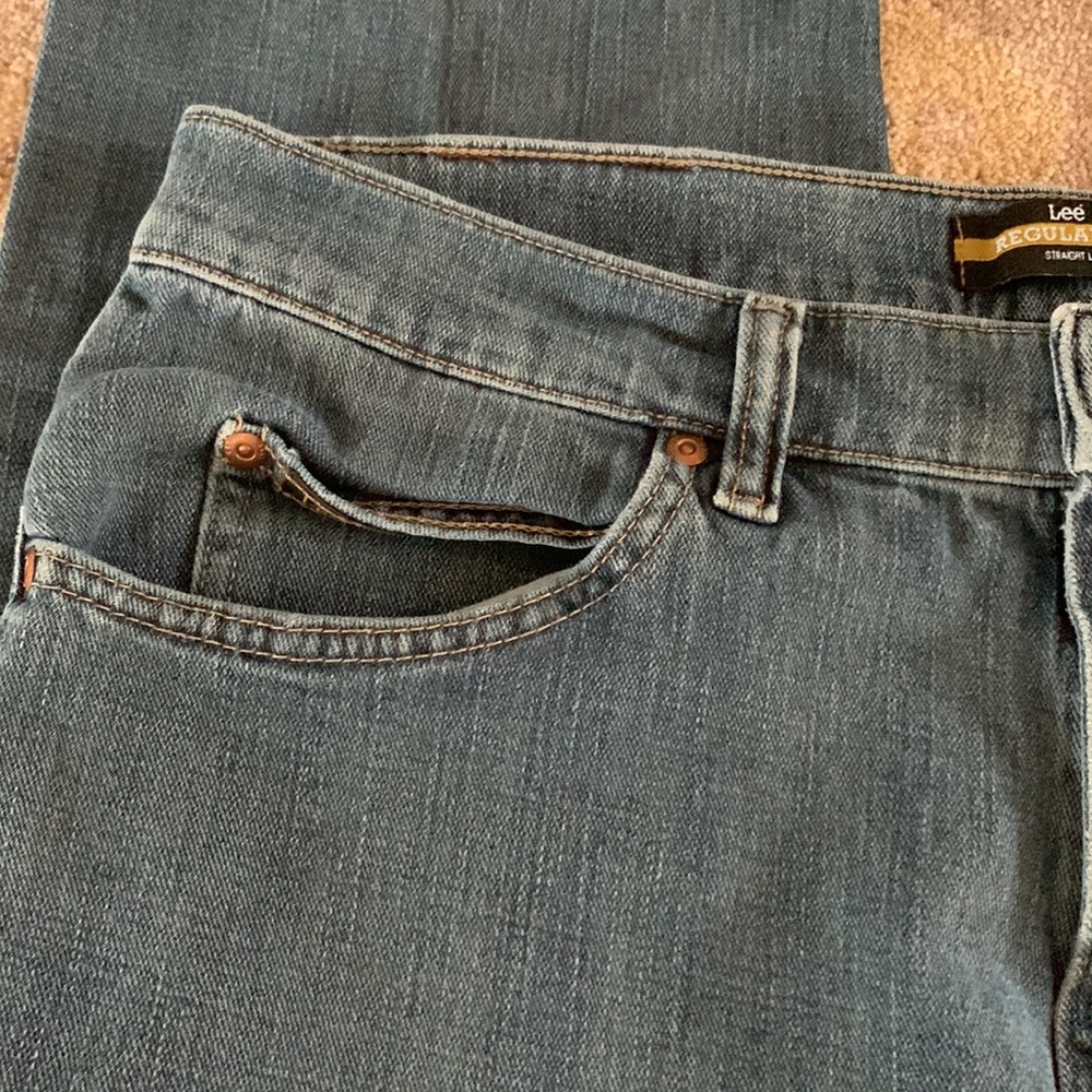 Lee Regular Fit Straight Leg Jeans 33 x 30 - Picture 2 of 8